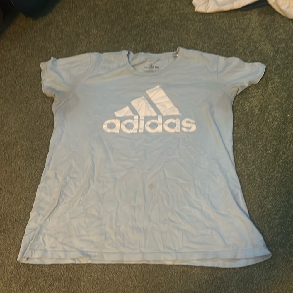 Light blue adidas tee shirt size large